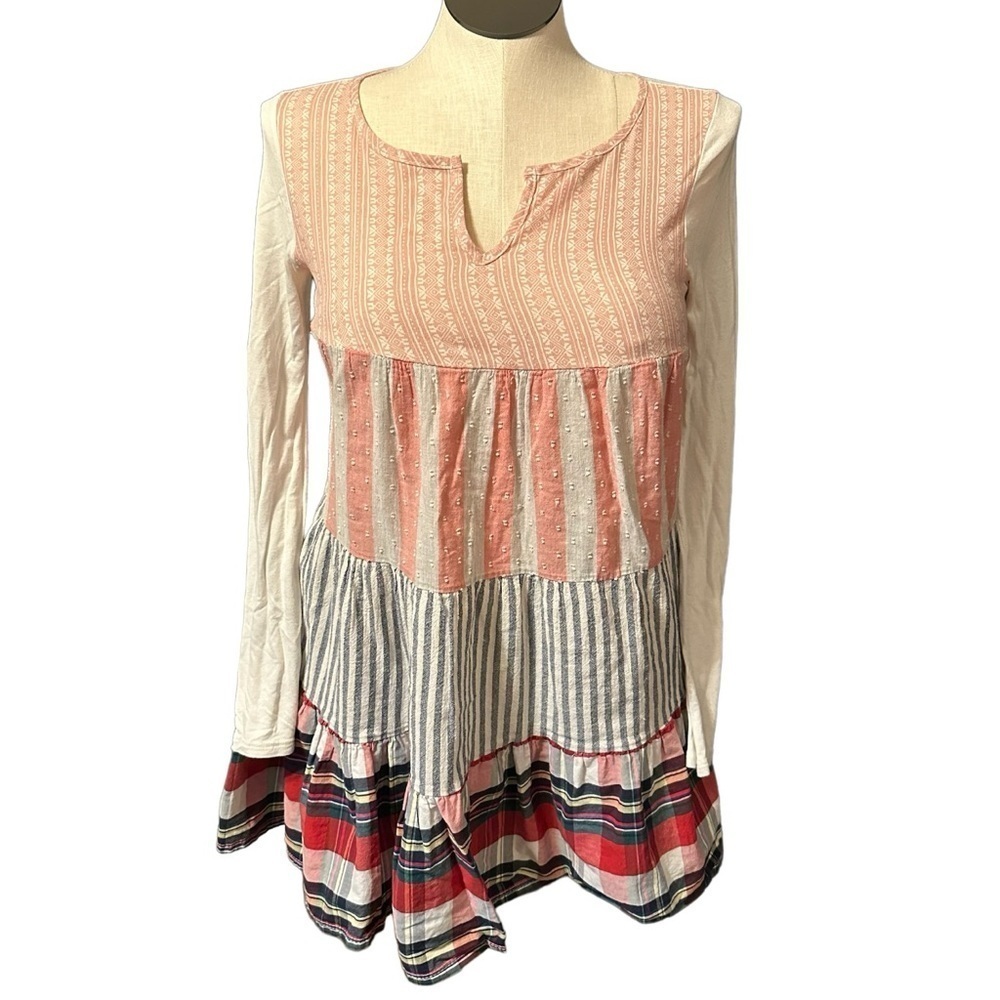 MON AMI multi design long sleeve shirt women’s size large
